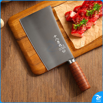十八子作厨用家用菜刀 花梨木柄刀具鸣刃砍骨刀SL2119-A