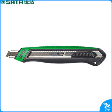 世达93482T系列18MM橡塑柄推钮美工刀(把)