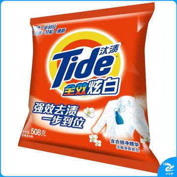 汰渍 TIDE 全效炫白加衣领净精华洗衣粉508克 新旧包装随机发货