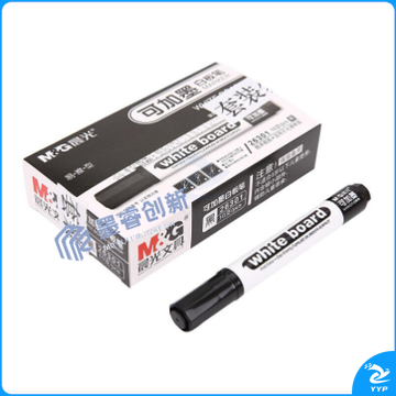 晨光白板笔(M&G)白板笔AWM26301可加墨白板笔白板笔单头记号笔白板笔物流大头笔签名笔马克笔白板笔办公用品白板笔 10支/盒 黑色