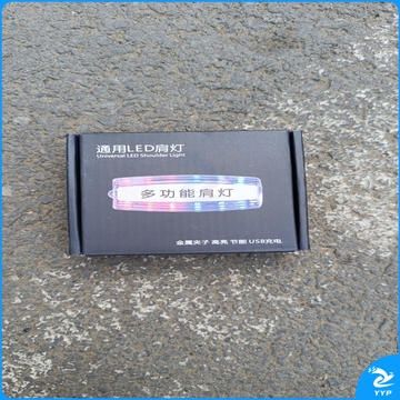 红蓝爆闪肩灯肩夹式警示防水闪光灯 骑行警示巡逻肩灯 (五颗LED肩灯电池款 配好电池)