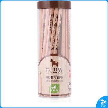 得力(deli)原木HB铅笔素描绘图学生铅笔 50支/桶 S908