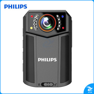 飞利浦执法记录仪VTR8203 4K摄像GPSAPP操控高清拍照记录仪AI现场记录仪 512GB