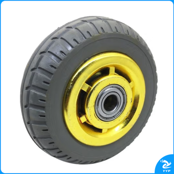 海斯迪克 HKCL-477 轻音平板车脚轮 拉货车小推车脚轮 轻音通花5寸  手推车轮子