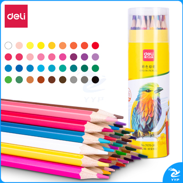 得力7070-36_36色六角杆彩铅(混)(36色/筒)