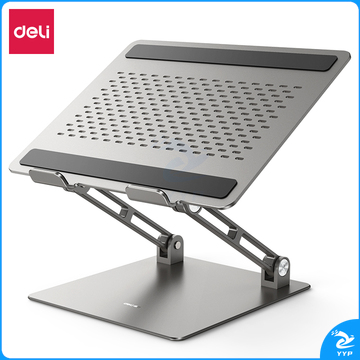 得力CS-Z1可调升降笔记本散热器笔记本支架/铝合金/银色(个)