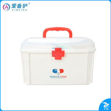 爱备护 家庭护理系列急救箱大号双层家用透明医药箱药物收纳盒 ABH-J002A  1套