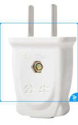 公牛插头10A插头两极两项两叉两孔220V插座头电源插头