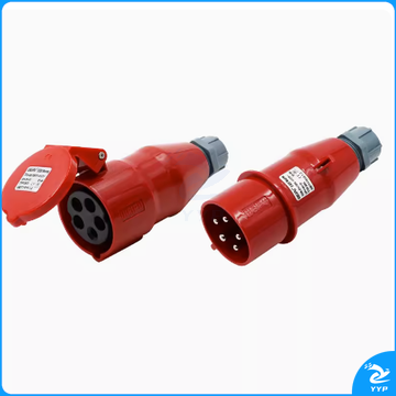 工业连接器工业插头机房PDU专用航空插头5芯32A 3-4-5芯32A三相工业航空插头插座连接器暗装插座