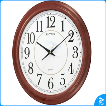 丽声（RHYTHM）挂钟cmg982nr06D实木静音石英挂表 静音办公室56cm大号