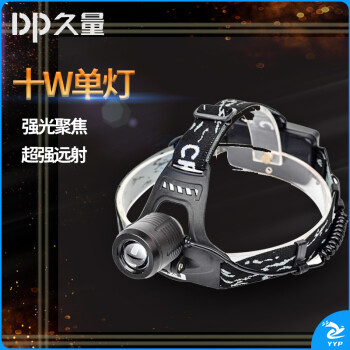 久量（DP）DP-1504强光头灯LED可变焦头灯 T6充电头戴式电筒大功率钓鱼灯 夜钓防雨水矿灯应急灯