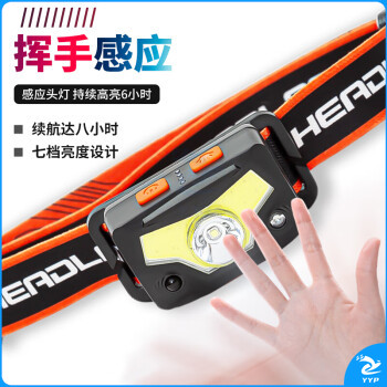 久量（DP）头灯强光远射充电式感应灯 夜钓头戴式户外照明矿灯探照灯DP-7246 