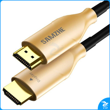 山泽(SAMZHE)光纤 HDMI线2.0版4K60hz发烧工程级数字高清光纤线电脑电视投影仪家庭影院连接线锌合金 HDMI 线100米GHD100 