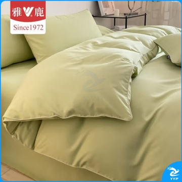 雅鹿床上毛床单被套单人学生宿舍被罩床 1.2m床单款三件套-被套150*200cm
