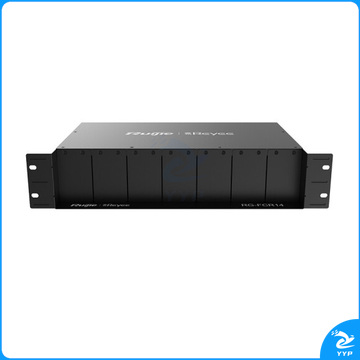 锐捷 RG-FCR14光纤收发器14槽机架 兼容睿易单电口光收发器使用 黑色