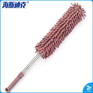 海斯迪克 HZL-36 雪尼尔除尘鸡毛掸 可伸缩除尘掸汽车扫灰清洁工具 咖啡色