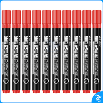 得力思达S550记号笔(红)(支)  10支/盒