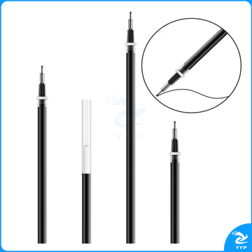 得力 6901中性笔芯0.5mm半针管(黑)(支) 20支/盒