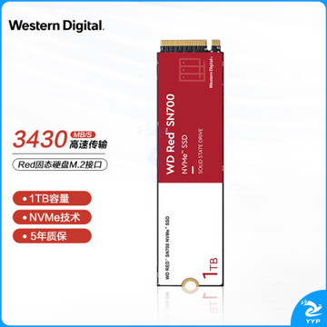 西部数据（Western Digital）1T SSD固态硬盘 M.2接口Red系列网络储存(NAS)硬盘WD Red™ SN700 NVMe SSD 