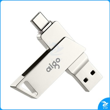 爱国者（aigo）128GB Type-C USB3.1 手机U盘 U350 双接口手机电脑两用