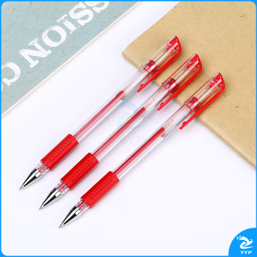 得力6600 经典签字笔0.5mm子弹头（红）(12支/盒)