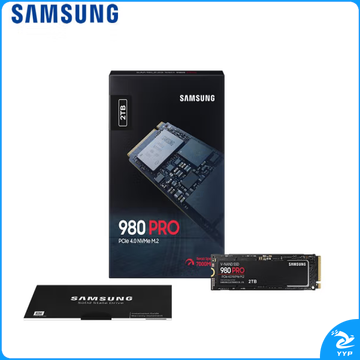 三星（SAMSUNG）2TB SSD固态硬盘 M.2接口(NVMe协议PCIe 4.0 x4) 980 PRO （MZ-V8P2T0BW）