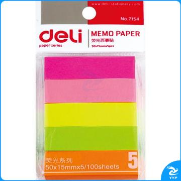 得力 记事贴 7154 易事贴便签 50*15mm 按包销售