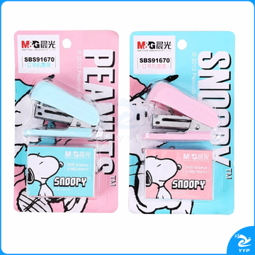 晨光SBS91670史努比迷你型订书机套装 颜色随机