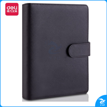 得力 3151 25K96张商务活页皮面记事本 黑色