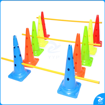 标志桶带孔路障障碍物标志筒雪糕筒标志锥足球篮 球训练器材 38CM带孔2桶+1.5米杆子