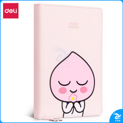 得力(deli) 22252 啵啵桃皮面本/小清新记事本/日记本/笔记本 32K/112张 尺寸：193*140mm 单本装