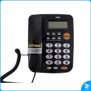 得力 DELI 780 来电显示办公家用电话机/固定电话/座机 透明时尚按键(黑)