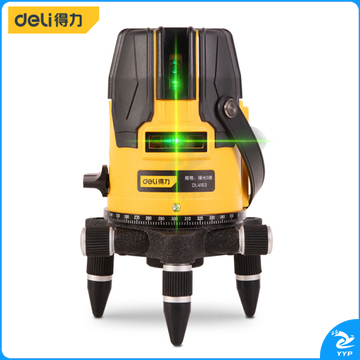  得力(deli) 绿光水平仪激光5线红外线水平仪强光打线投线仪 DL4163 