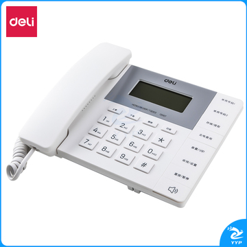 得力（deli）13567电话机 家用/固定电话/座机 桌面横式 商务来电显示办公（白色）