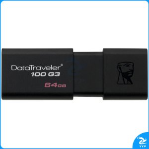 金士顿 Kingston DT100G3 64GB USB3.0 U盘 黑色 滑盖设计