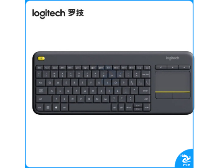 罗技（Logitech）K400Plus安卓智能电视键盘 电脑笔记本智能触摸面板无线触控键盘 带优联 黑色