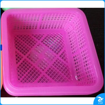 塑料筛子小四方篮子分类篮收纳小筐摔不坏正方形洗菜筛滴水箩 20*20*7厘米加厚款