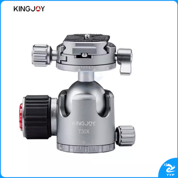 劲捷(KINGJOY)T30X 单反相机稳定拍摄三脚架滑轨铝合金全景球形云台 【球型云台】T30X