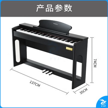 莫森（MOSEN）MS-106P电钢琴 88键全重锤键盘电子数码钢琴 经典款典雅黑+单人凳