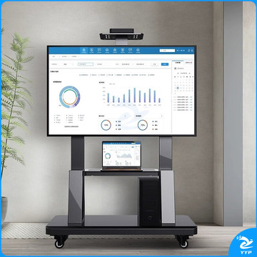 【98-150英寸通用】海信小米TCL康佳长虹通用电视支架落地通用挂架电视移动支架教育游戏电视架 承重1000斤_加双置物盘