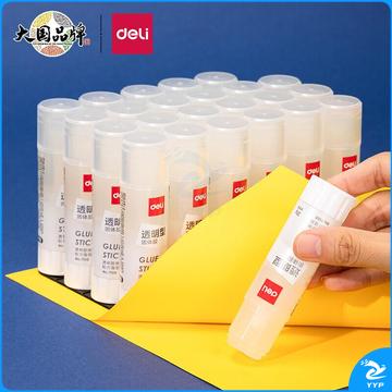 得力(deli)21g透明色ACR固体胶水/胶棒 高粘度顺滑便携 24支装 办公学习 7108