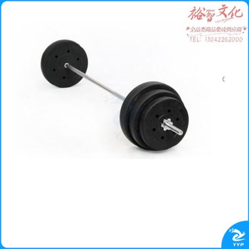 军霞JX-200DKP 200公斤大孔杠铃片＋1根商用奥铃匹克杠铃杆(一套)