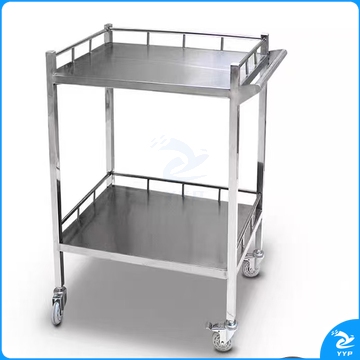  不锈钢小推车 双层手推车 二层无抽屉