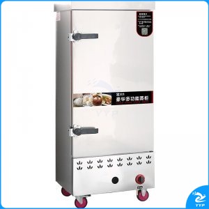 联众 大型蒸饭柜燃气 酒店饭店食堂12盘蒸饭车 煤气蒸箱12层蒸饭机