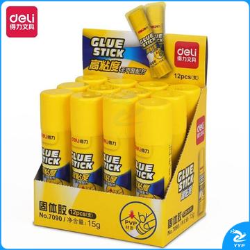 得力(deli)8g高粘度PVP固体胶水 无甲醛快干耐用胶棒 24只/盒 办公用品 7091