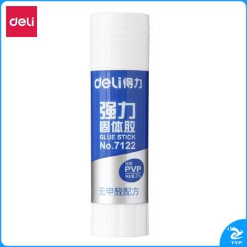 得力(deli)21g强粘性PVP材质固体胶水/胶棒 无甲醛配方 强力持久 单只装 办公用品 7122