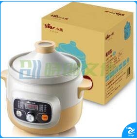 小熊（Bear）电炖锅 陶瓷电炖盅微电脑可预约4L大容量煮粥煲汤电砂锅白陶文火慢炖DDG-D40H5 4升大容量电炖锅