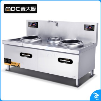 麦大厨 旗舰款炒灶 380V 15KW*2 400双头单尾小炒炉(配50炒锅)
