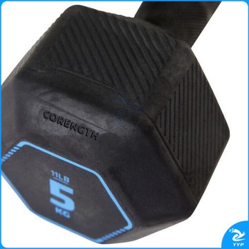 迪卡侬 健身家用六角哑铃套装黑色5公斤-4132385