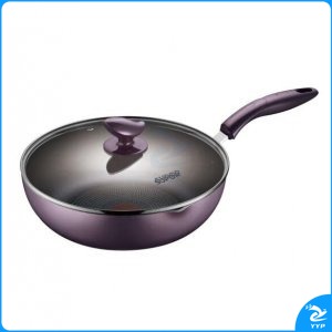 苏泊尔 SUPOR PJ28R4 炒锅 玻璃盖 火红点聚油 煎锅平底锅 电磁炉通用 28cm.